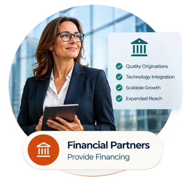 Financial Partners — Provide financing products through a connected technology ecosystem.